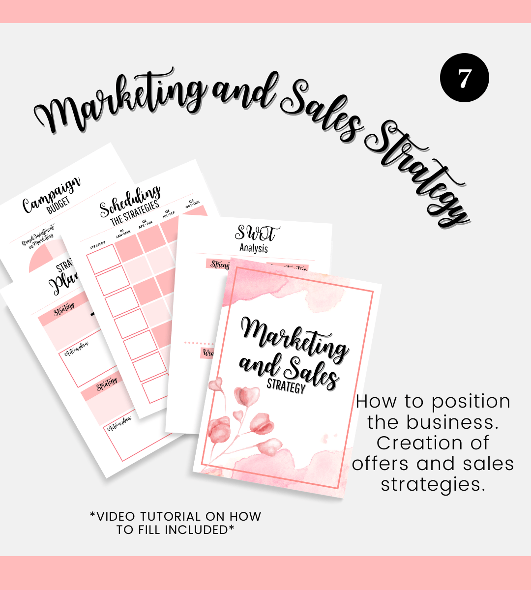 Business Plan | Editable Digital Template & Print Version (Sent to your Email instantly) V0123