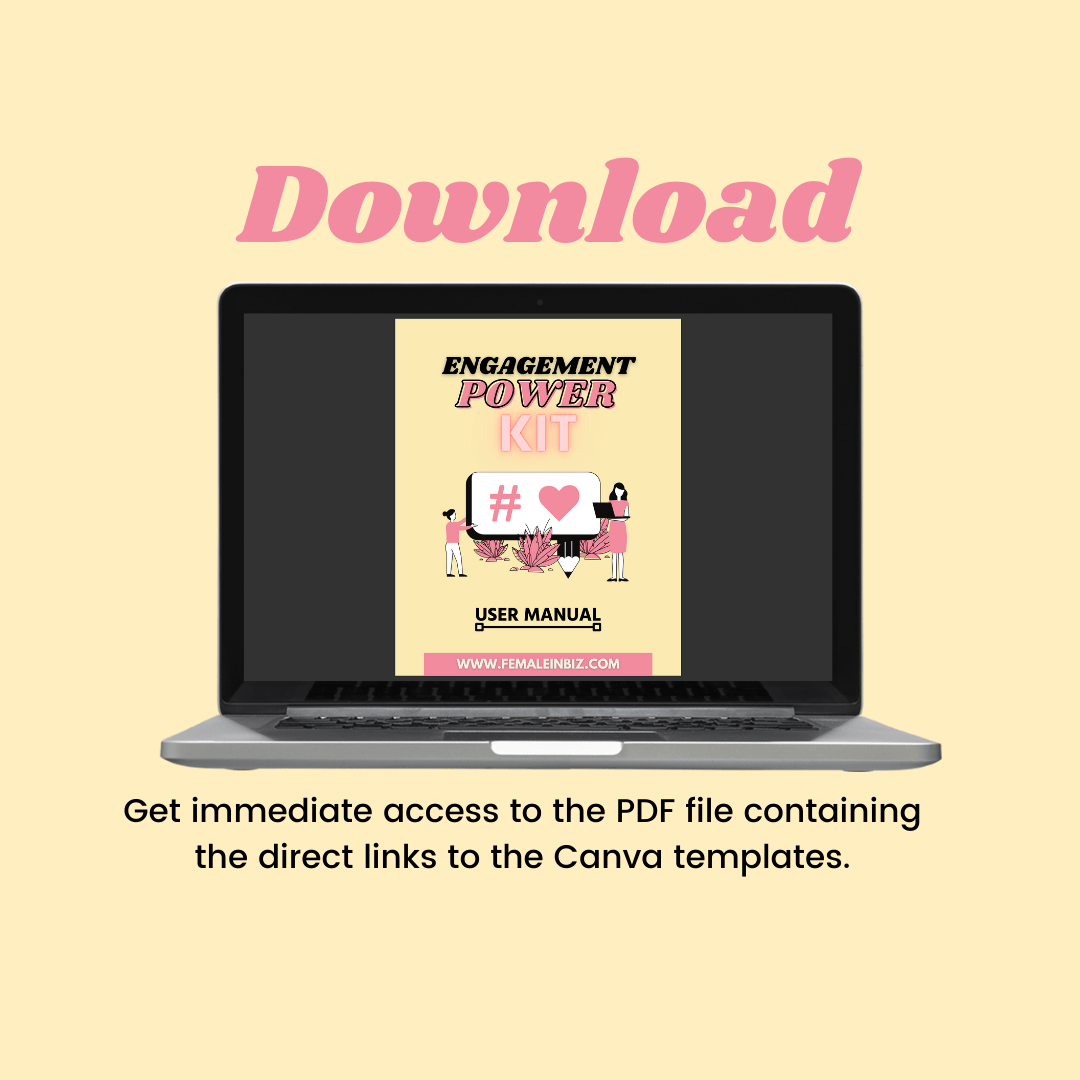 Engagement Power Kit - Premade Canva Templates That Will Boost Your Engagement on Instagram - 500+ templates sent to your email instantly