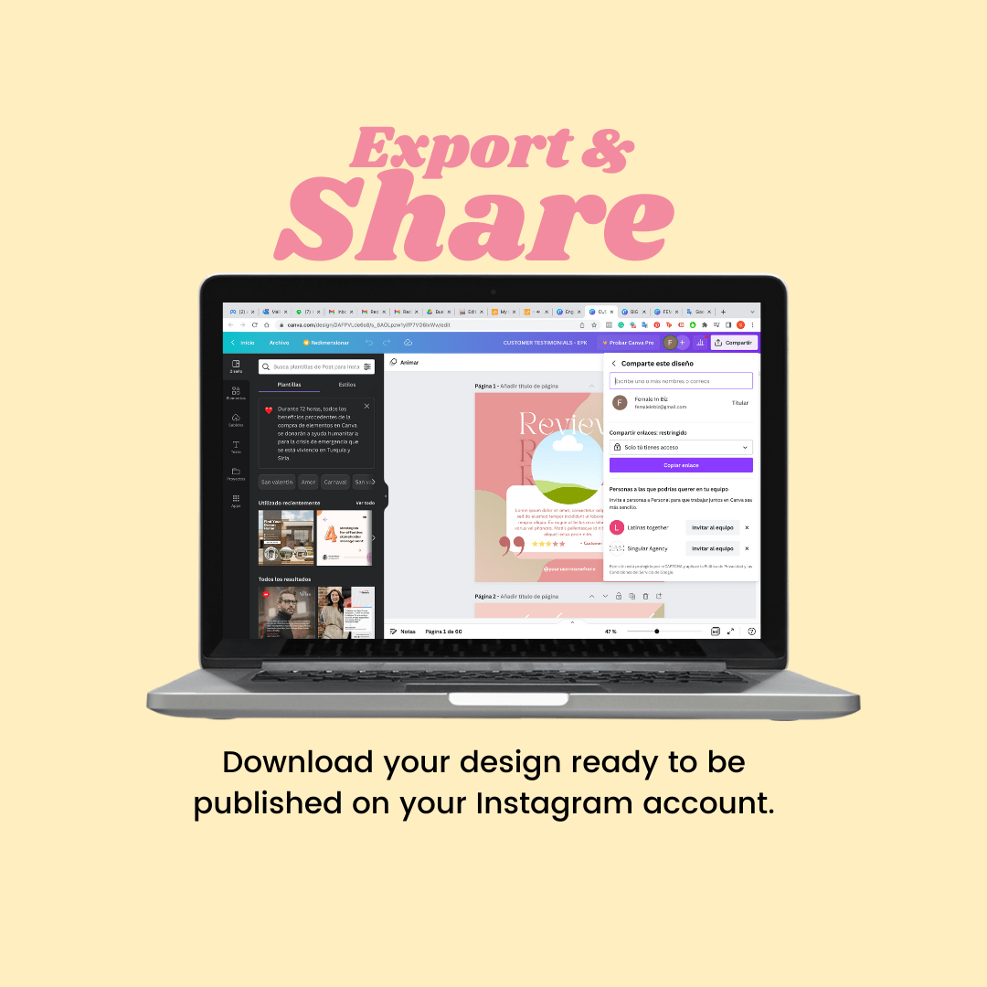 Engagement Power Kit - Premade Canva Templates That Will Boost Your Engagement on Instagram - 500+ templates sent to your email instantly