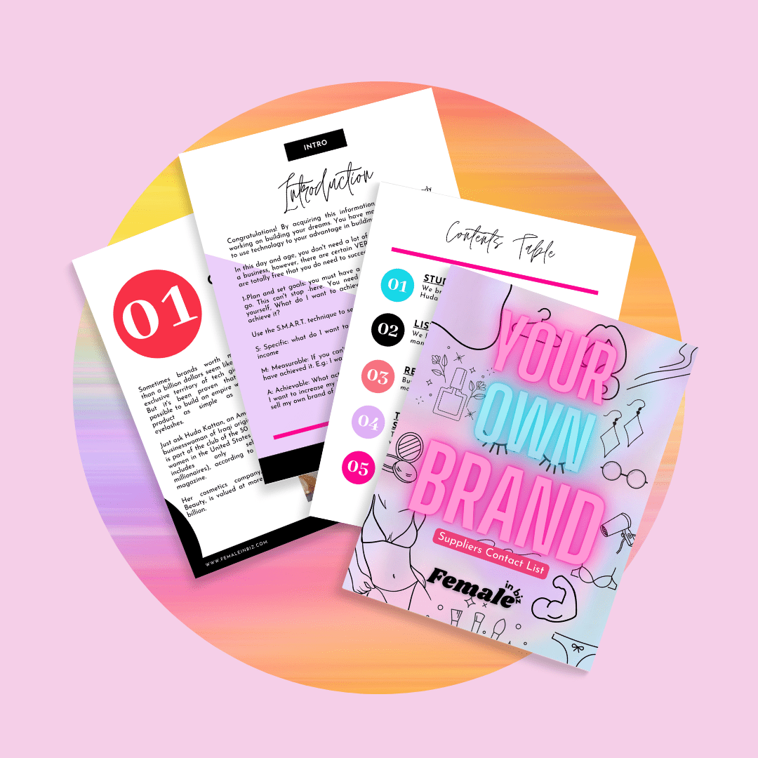 "Create and Launch Your Own Brand" Ebook STEP BY STEP GUIDE - List of Contacts/Suppliers - Sent to your Email Instantly