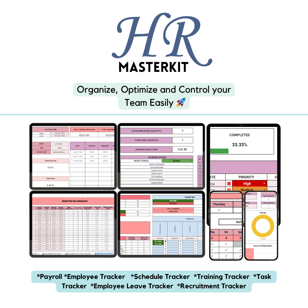 HR MasterKit: Organize, Optimize and Control  Your Team Easily