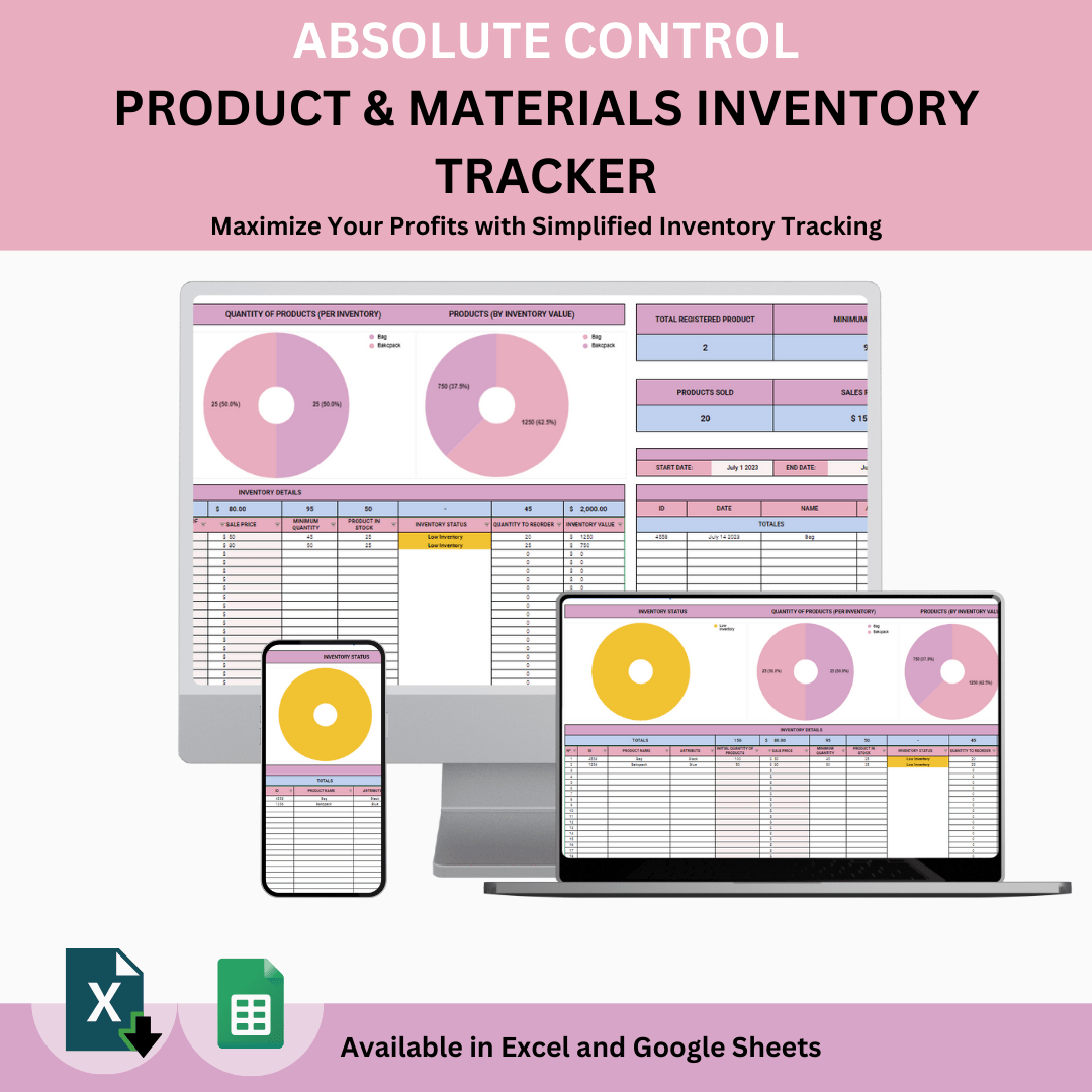 Product and Materials Inventory Tracker