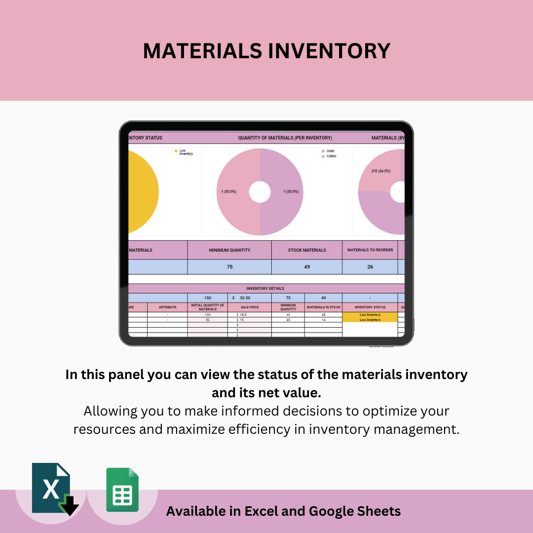 Product and Materials Inventory Tracker