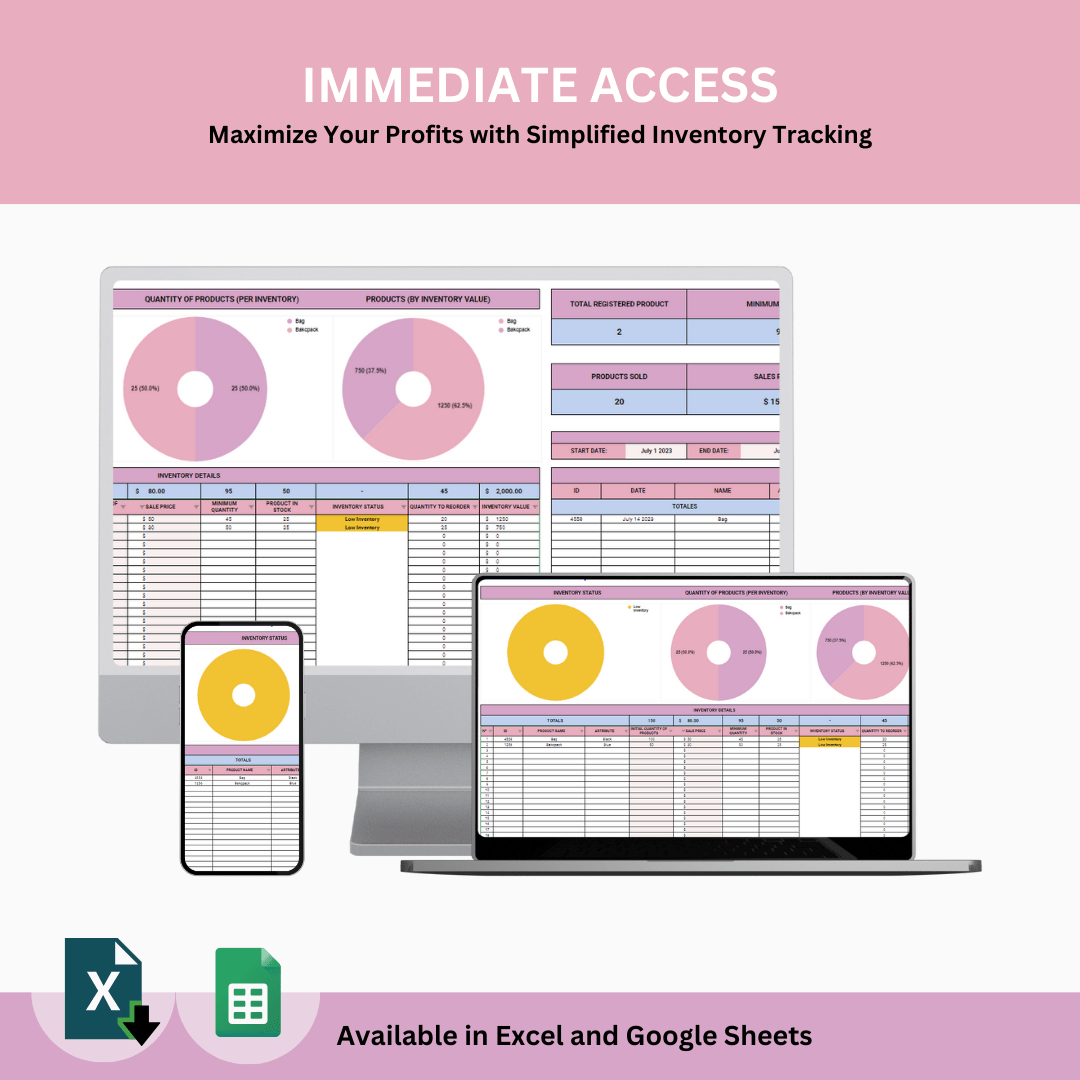 Product and Materials Inventory Tracker