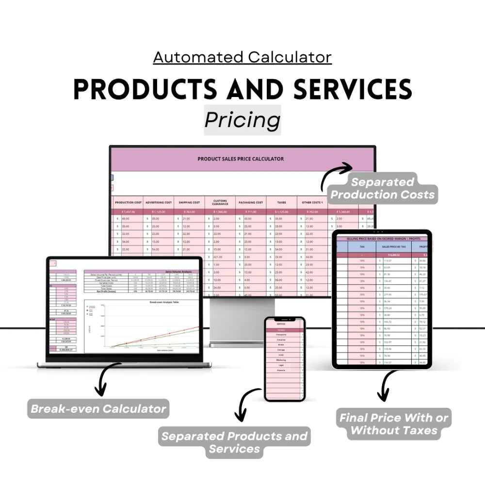 Automatic Selling Price Calculator showing final selling price before and after taxes